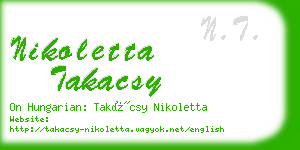 nikoletta takacsy business card